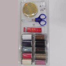 Prime Temel Dikiş Seti, 10 Renkli Iplik Makarası,, Iğne ve Mezura Içeren Mini Set