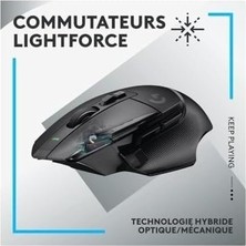 Prime G G502 x Lıghtspeed Kablosuz Oyun Mouse'u, Lıghtforce Hibrit Optik-Mekanik Anahtarlar, Hero 25K Oyun Sensörü, Macos, Windows ve Pc ile Uyumlu, Siyah
