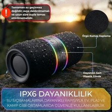 Prime Taşınabilir Bluetooth Hoparlör - 10W Tws [manyetik Özellikli] Iki Parçaya Ayrılabilen Rgb Işıklı Ipx6 Suya Dayanıklı Type-C Şarjlı Kablosuz Speaker (Siyah)