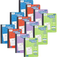 Primary Journal, 12'li Paket, Yarım Sayfa Çizgili Yaratıcı Hikaye Tablet, K-2 Sınıfları, 7 1/2 "x 9 3/4", 100 Sayfa, Çeşitli Renkler (610052-ECM)