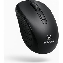 Prime Yk Desıgn Kablosuz Mouse, USB Alıcılı, Sessiz Tıklama, Çok Fonksiyonlu, Akıllı Uyku Modu (Siyah)