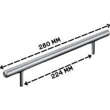 Prime 5 Adet Keijo Inox 224MM Paslanmaz Kulp (Mobilya, Dolap Kulbu, Kulp Modeli)