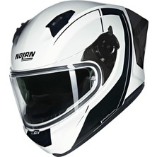 Prime N60-6 Sport Mesmerico Kapalı Motosiklet Kaskı 341 Beyaz Siyah M