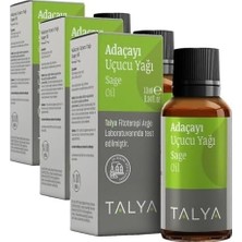 Prime Adaçayı Uçucu YAĞI,%100 Saf ve Doğal, 10 ml (3 Paketi)
