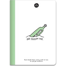 Prime A5 80 Yaprak Renkli Sayfa Çizgili Defter, Yeşil