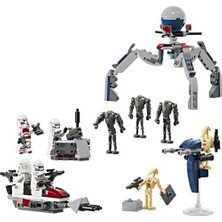Prime Klon Trooper ve Savaş Droidi Savaş Paketi Seti 75372 – 7 Yaş ve Üzeri Kız ve Erkek Çocuklar Için 4 Minifigür ve 5 Droid Içeren Oyuncak Yapım Seti, Doğum Günü Hediyesi Fikri (215 Parça)