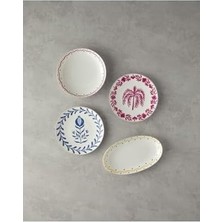 Prime Carnival Porselen Pasta Tabağı 20 cm Lacivert-Beyaz