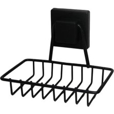 Prime Siyah Metal Katı Sabunluk, Kare Güçlü Yapışkanlı, 11X12.5X11 cm