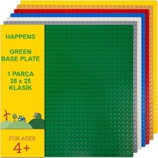 Prime 11023 Yeşil Zemin Plaka, +4 Yaratıcı Oyuncak Yapım Seti (1 Parça) 25CMX25CM, Baseplate