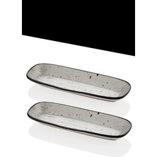 Prime Setabianca Dark 2li Zeytinlik Sunum Tabağı 25 * 9 cm