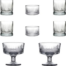 Prime 8 Parça Meşrubat Bardağı Çerezlik ve Dondurmalık Kase Set