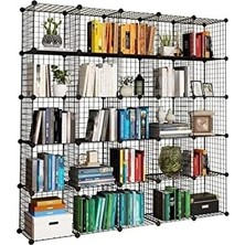 Prime 25 Bölmeli Metal Portatif Kitaplık Raf Dolap Organizer