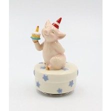 Prime Gifts 80134 Doğum Günü Domuz Müzikal, Beyaz