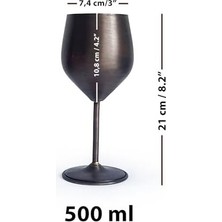 Prime Vine-Gall Kadeh 500 ml Düz Oksit TURNA0495-3