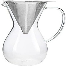 Prime , Cam Kahve Demleme Çelik Süzgeçli 850 Ml, Tek Ebat, Çok Renkli