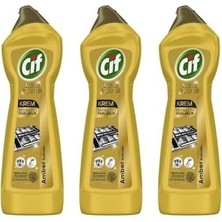 Prime Cif Krem Ekstra Parlaklık Altın Serisi Temizleyici, 500 Ml, 3'lü Paket, Mutfak Yüzeyleri Için