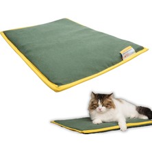Serin (60X40CM) - 4 Mevsim Kedi/köpek Matı, Sıcak Veya Soğuk Kullanılabilen Minder Yatak (Haki)