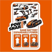 Prime Worx WG829E 20VOLT 2.0AH. Li-Ion 5lt. Omuz Askılı Basınçlı Ilaçlama ve Dezenfektan Pompası