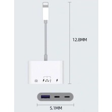 Prime 11 12 13 14 Uyumlu Lightning Uyumlu Type-C USB ve Lightning Çıkış Alabileceğiniz Adaptör USB ve USB C Aksesuarlar ile Hızlı Bağlayın ZR578