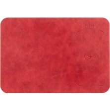 Prime Wmp-15 28,5X19,5X0,5CM Kırmızı Kablosuz Şarj+Mouse Pad
