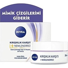 Prime Kırışıklık Karşıtı + Nemlendirici Krem Yaş 35+ (50 Ml), Yaşa Özel Yüz Bakım Kremi, E Vitamini ve Üzüm Çekirdeği Yağı ile Yoğun Cilt Bakım, Uv Filtresi ile Güneş Koruması
