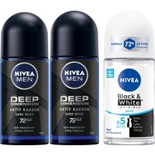 Prime Men Erkek Roll On Deodorant Deep Dimension 72 Saat Anti-Perspirant Koruma (50 Ml) X2 + Kadın Roll On Deodorant & Invisible Pure 48 Saat Anti-Perspirant Koruma (50 Ml)