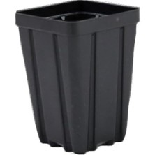 Karok Ticaret Grower's Solution Kare Sera Saksıları 8,89 cm x 12,7 cm - Siyah - Plastik - Derin - Miktar 50