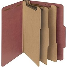 Prime Geri Dönüşümlü Baskı Panosu Sınıflandırma Dosya Klasörü, 3 Bölücü, 3 "genişletme, Mektup Boyutu, Kırmızı, Kutu Başına 10 (14099)