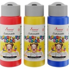 Prime Kırmızı-Mavi-Sarı Parmak Boyası 3'lü Set 3X60ML