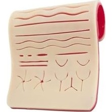 Prime Edulaparoskopi Silikon Dikiş Pedi 19X9 cm 7 mm Küçük Boy Eğitim Matı Simülasyon Amaçlı Dikiş Pedi