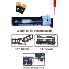 Prime Giffy / 23 Parça Işıklı Klasik Tren Seti 96CM 3 Farklı Ray Modeli Pilli Retro Tren Raylı Oyuncak Full Fonksiyon Çocuklar Için Eğitici