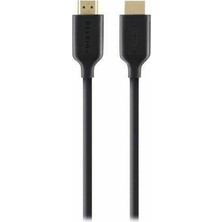 Prime Ethernet Destekli HDMI Kablosu, M/m, Altın Kaplama Konnektörler, 1 M, Siyah
