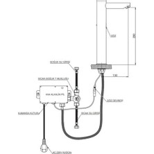 Prime Gpd Fotoselli Çift Su Girişli Set Üstü Lavabo Bataryası FLB07