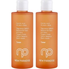 Prime New Paradise Gözenek Sıkılaştırıcı Siyah Nokta Karşıtı Sebum Dengeleyici Akne Karşıtı Tonik 200 ml (2 Paketi)