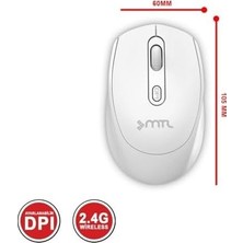 Prime Bluetooth Şarj Edilebilir Kablosuz Çift Mod Sessiz Mouse, 800-1200-1400 Dpı, MT8122