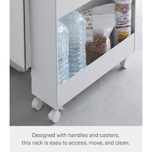 Tower Ince 4 Katmanlı Tekerlekli Saklama Arabası - Mutfak Veya Banyo Için Mobil Düzenleyici, 80,5 cm - Çelik -