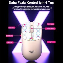 Prime Aula SC580X Lightweight PAW3395 Sensor 10000 Dpı 1000Hz Kablolu ve Kablosuz Gaming Oyuncu Mouse Siyah
