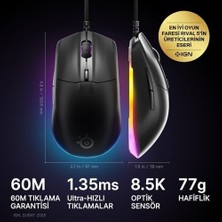 Prime Rival 3 Gen 2 Rgb Gaming Mouse - Siyah