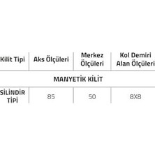 Prime Manyetık Silindir Tipi Kilit Antik Tek Ebat LC100LT01Y Abm