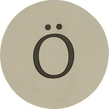 Prime Ö Harfli Hakiki Deri Bardak Altlığı, Gerçek Deri Özel Gün Hediyesi, 9 cm Çapında Yuvarlak Deri Bardak Altlığı Deri Alt Tabanla Güçlendirilmiş