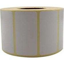 Prime Kuşe Etiket 60MM x 30MM Ruloda 1000 Adet 40MM Çapında Baskısız Barkod Yazıcı Etiketi