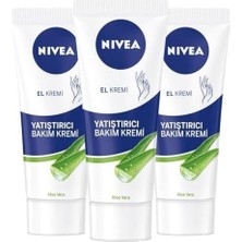 Prime Yatıştırıcı El Bakım Kremi Aloe 75ML, Nemlendirici, Yumuşak Cilt, Hızlı Emilir, X3 Adet