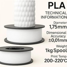 Prime Filetto Pla+ Filament 1.75MM 1 kg - Beyaz