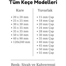 Prime Kahverengi 5 Adet Yapışkanlı, Masa, Koltuk Altı Parke Koruma Keçesi Büyük, Dikdörtgen, 4 x 9 cm