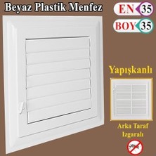Prime Plastik Menfez 35X35 cm Banyo / Wc Havalandırma Menfezi Panjur