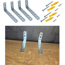 Prime Deprem Güvenliği Dolap Sabitleme Aparatı, Gri, 16X52X100MM, Mobilya Duvara Sabitleyici, 2 Adet Metal L Demir