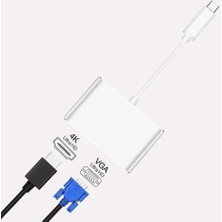 Prime 4366 USB Type-C To HDMI VGA 3.1 4K Çevirici Dönüştürücü Adaptör