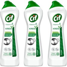 Prime Cif Krem Temizleyici, Amonyaklı, Cleanboost Teknolojisi, 500 Ml, 3'lü Paket