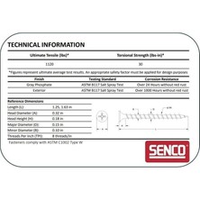 Senco Auto-Feed Drywall To Screw, 1.25-In., #6 Shank, 1,000-CT. -06A125P