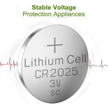 Prime CR2025 Pil 20'li Paket Lityum Düğme Pil 3V 2025